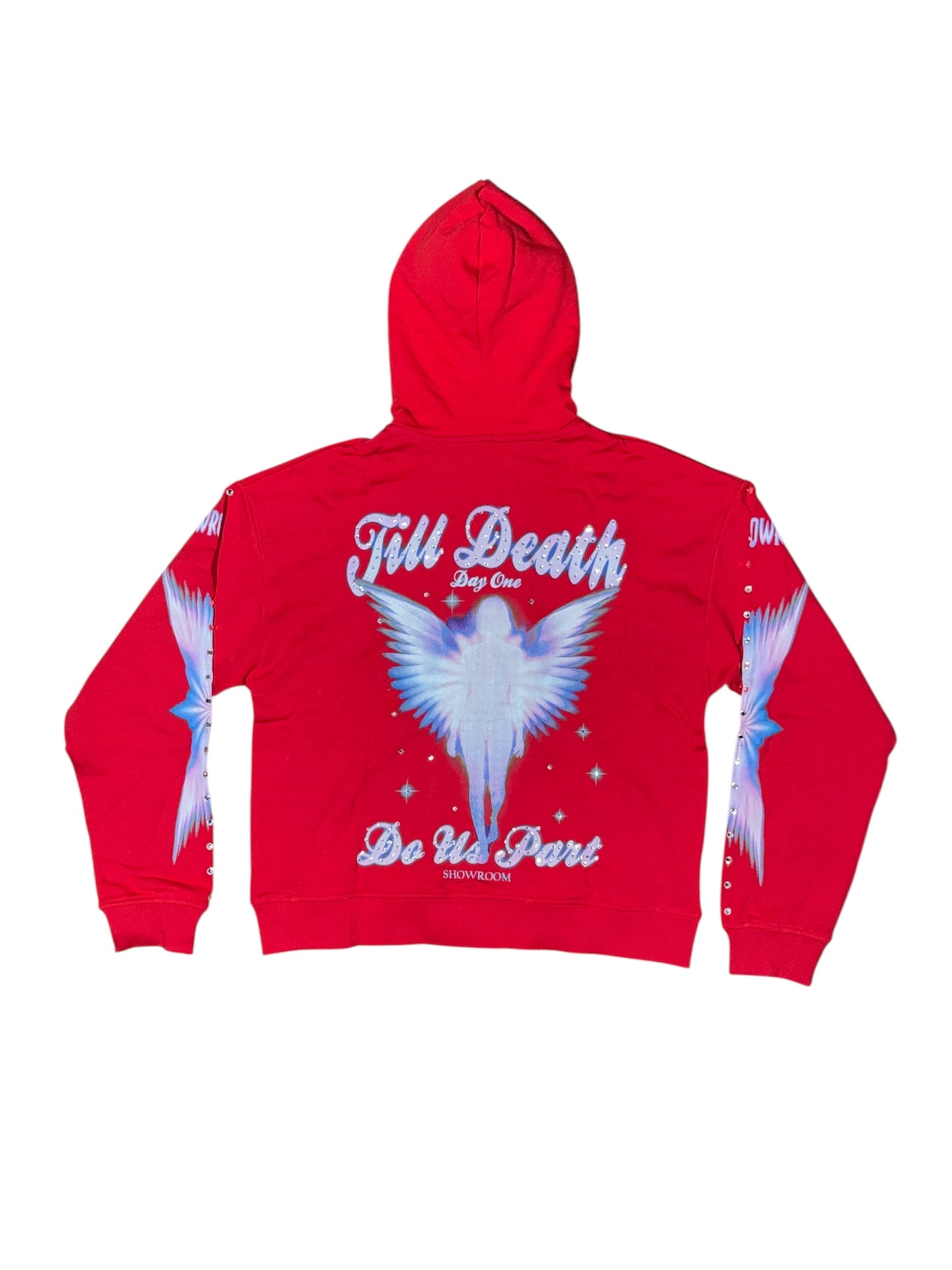 Showroom “till death” hoodie (red)