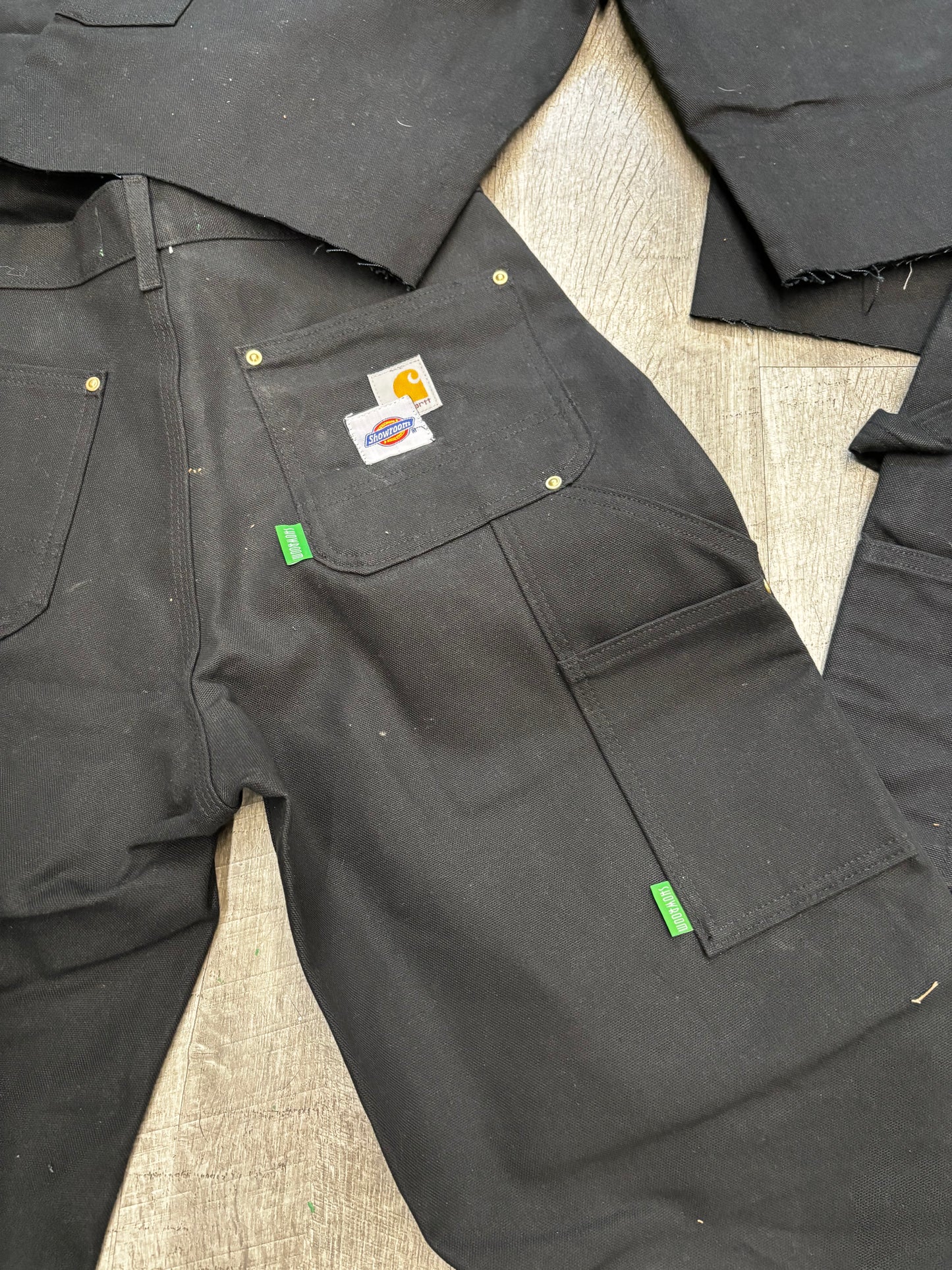 Showroom 101 reworked Carhartt custom carpenter pants (onyx)